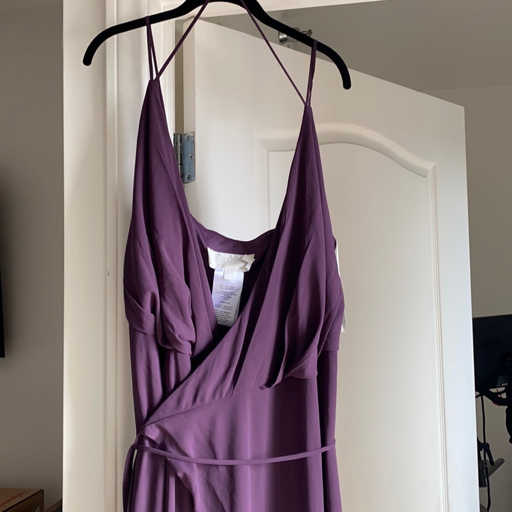 Wine colored David’s bridal wrap dress- size 20